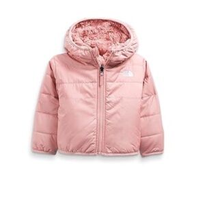 THE NORTH FACE Baby Reversible Mossbud Swirl Full Zip Hooded Jacket, Peach Pink,